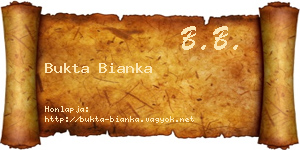Bukta Bianka névjegykártya