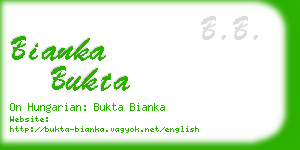 bianka bukta business card